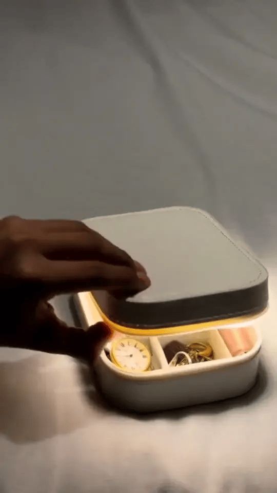 Compact Makeup Vanity With LED Mirror